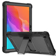For Huawei MatePad T 10s / 10 Silicone + PC Shockproof Protective Case with Holder(Black) - Huawei by PMC TechLife | Online Shopping South Africa | PMC TechLife | Buy Now Pay Later Mobicred