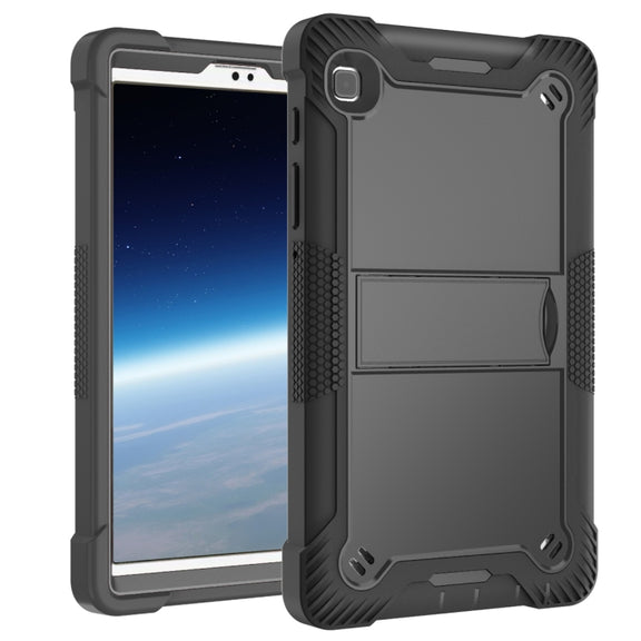 For Samsung Galaxy Tab A7 Lite T225/T220 Silicone + PC Shockproof Protective Case with Holder(Black)