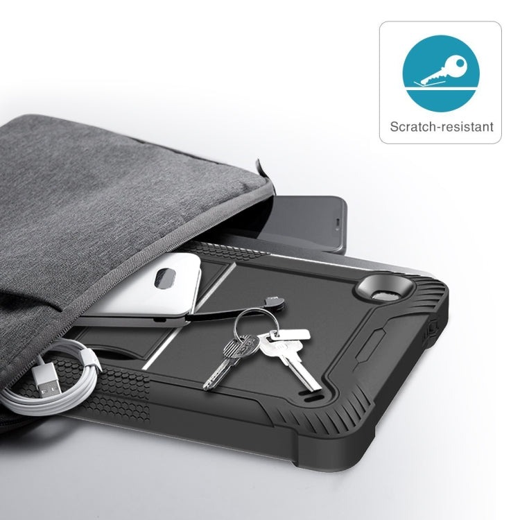 For Samsung Galaxy Tab A7 Lite T225/T220 Silicone + PC Shockproof Protective Case with Holder(Black)
