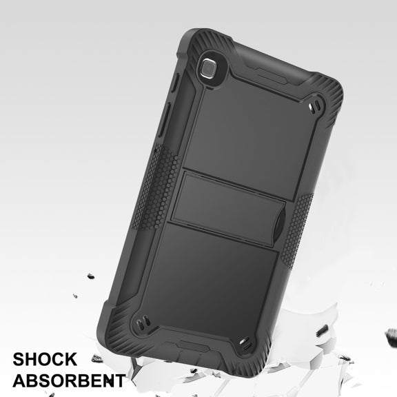 For Samsung Galaxy Tab A7 Lite T225/T220 Silicone + PC Shockproof Protective Case with Holder(Black)