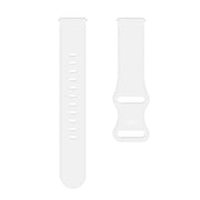 20mm For Amazfit GTS4 / GTS4 mini / GTS3 Universal Inner Back Buckle Perforation Silicone Watch Band(White) - Watch Bands by MIJOBS