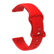 22mm For Xiaomi Haylou RT RS3 LS04 / LS05S Universal Inner Back Buckle Perforation Silicone Watch Band(Red) - Watch Bands by MIJOBS