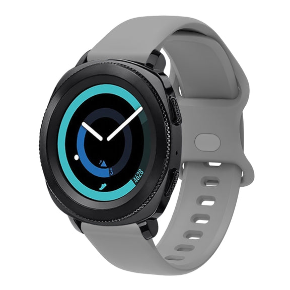 22mm For Xiaomi Haylou RT RS3 LS04 / LS05S Universal Inner Back Buckle Perforation Silicone Watch Band(Grey) - Watch Bands by MIJOBS