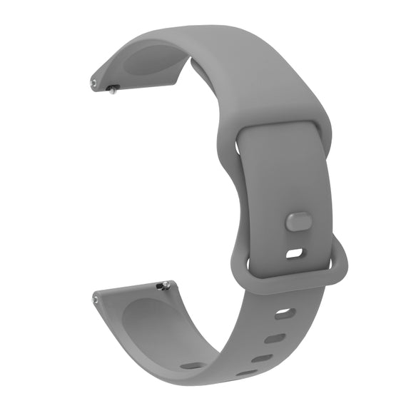 22mm For Xiaomi Haylou RT RS3 LS04 / LS05S Universal Inner Back Buckle Perforation Silicone Watch Band(Grey) - Watch Bands by MIJOBS