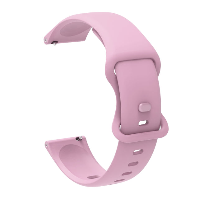 22mm For Xiaomi Haylou RT RS3 LS04 / LS05S Universal Inner Back Buckle Perforation Silicone Watch Band(Light Purple) - Watch Bands by MIJOBS
