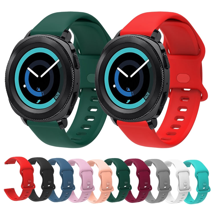 22mm For Xiaomi Haylou RT RS3 LS04 / LS05S Universal Inner Back Buckle Perforation Silicone Watch Band(Red) - Watch Bands by MIJOBS