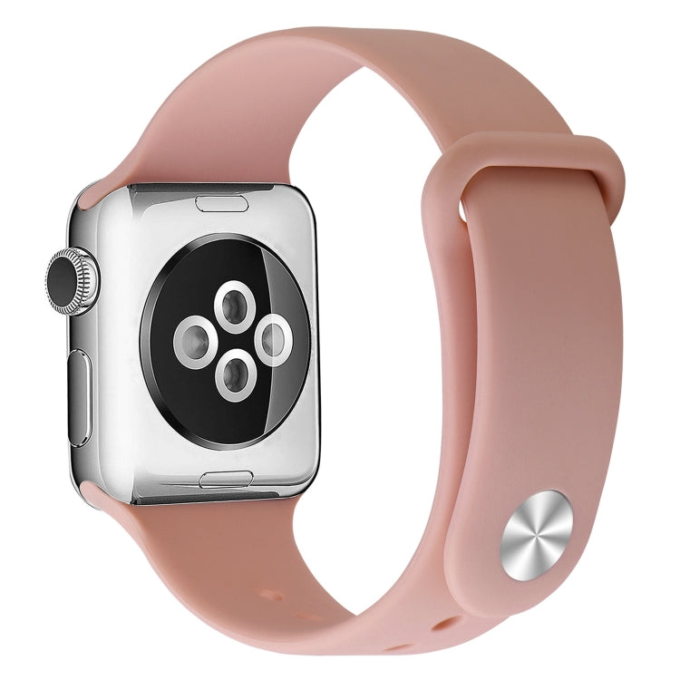 Silicone Watch Band For Apple Watch Series 9&8&7 41mm / SE 3&SE 2&6&SE&5&4 40mm / 3&2&1 38mm(Retro Rose)