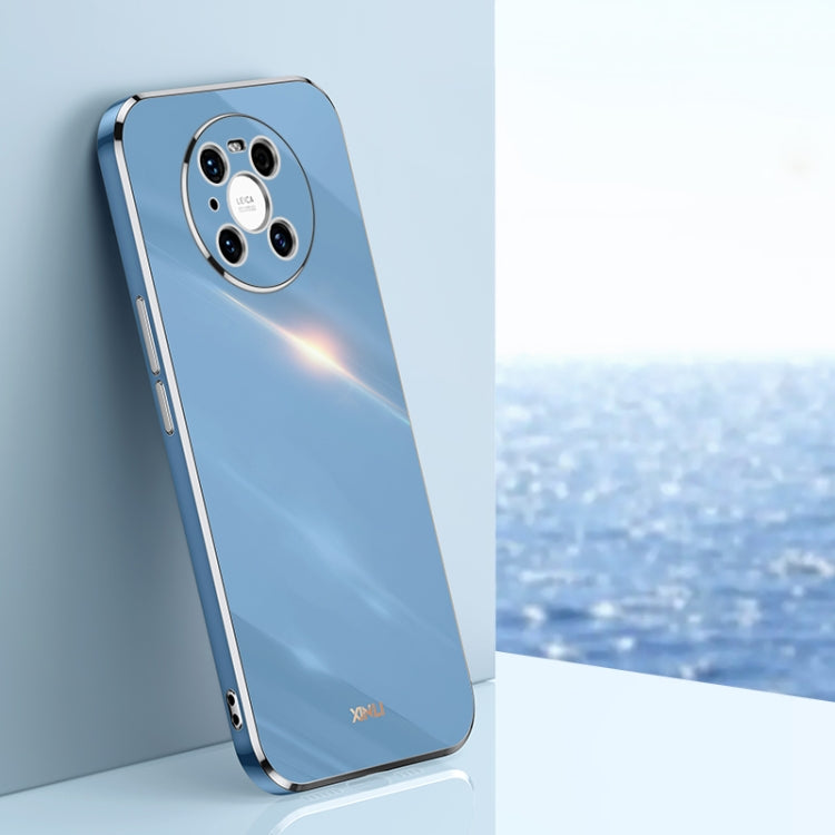 For Huawei Mate 40 Pro XINLI Straight Edge 6D Electroplate TPU Phone Case(Celestial Blue)