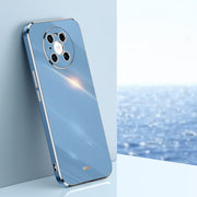 For Huawei Mate 40 Pro XINLI Straight Edge 6D Electroplate TPU Phone Case(Celestial Blue)