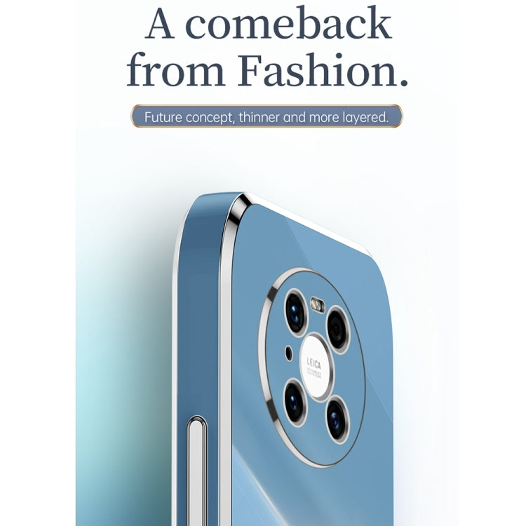For Huawei Mate 40 Pro XINLI Straight Edge 6D Electroplate TPU Phone Case(Celestial Blue)
