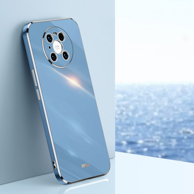 For Huawei Mate 40 Pro XINLI Straight Edge 6D Electroplate TPU Phone Case(Celestial Blue)