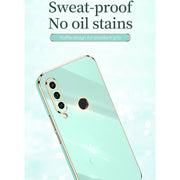 For Huawei P30 Lite XINLI Straight Edge 6D Electroplate TPU Phone Case with Ring Holder(Mint Green)