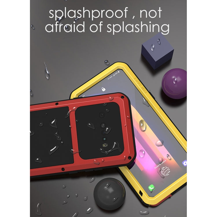For LG V60 ThinQ 5G LOVE MEI Metal Shockproof Water-resistant Dustproof Protective Case with Glass(Black)