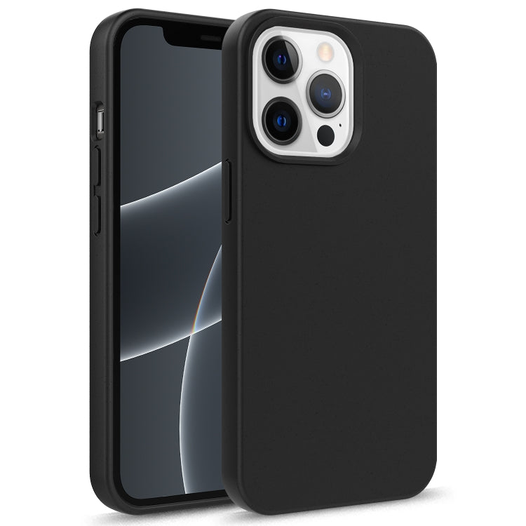 For iPhone 13 Pro Starry Series Shockproof Straw Material + TPU Protective Case (Black)