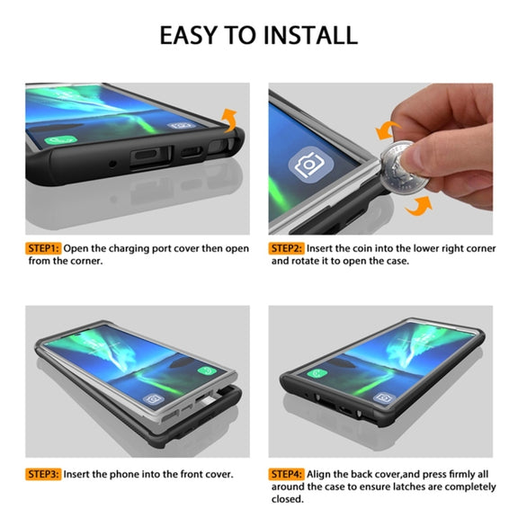 For Galaxy Note 10+ RedPepper Shockproof Scratchproof Dust-proof PC + TPU Protective Case(Black)