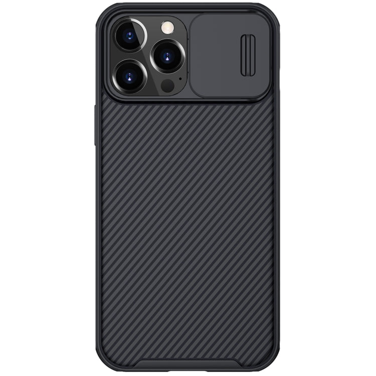For iPhone 13 Pro Max NILLKIN Black Mirror Pro Series Camshield Full Coverage Dust-proof Scratch Resistant Phone Case (Black)