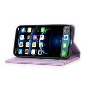 For iPhone 13 Strong Magnetic Crazy Horse Texture Horizontal Flip Leather Case with Holder & Card Slots & Wallet(Purple)
