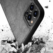 For iPhone 13 SULADA Shockproof TPU + Handmade Leather Protective Case(Brown)