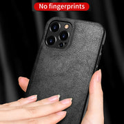 For iPhone 13 SULADA Shockproof TPU + Handmade Leather Protective Case(Brown)