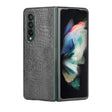 For Samsung Galaxy Z Fold3 5G Shockproof Crocodile Texture PC + PU Case(Black) - free shipping - PMC TechLife - Order now!