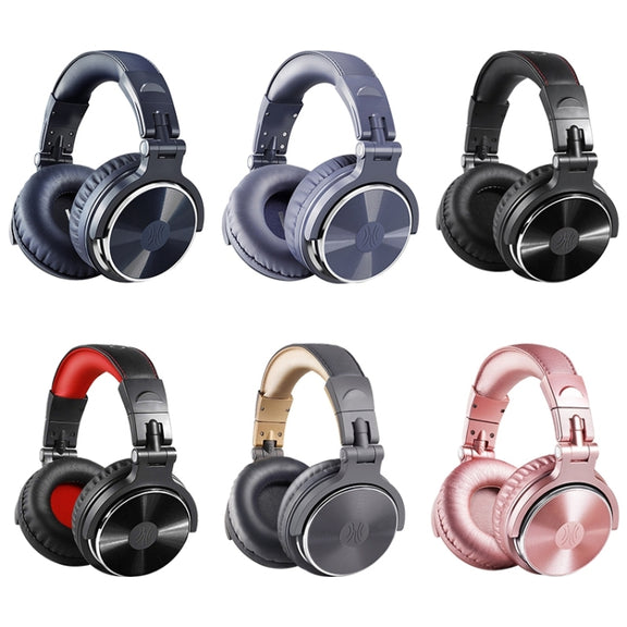 OneOdio Pro-10 Head-mounted Noise Reduction Wired Headphone with Microphone, Color:Black Red