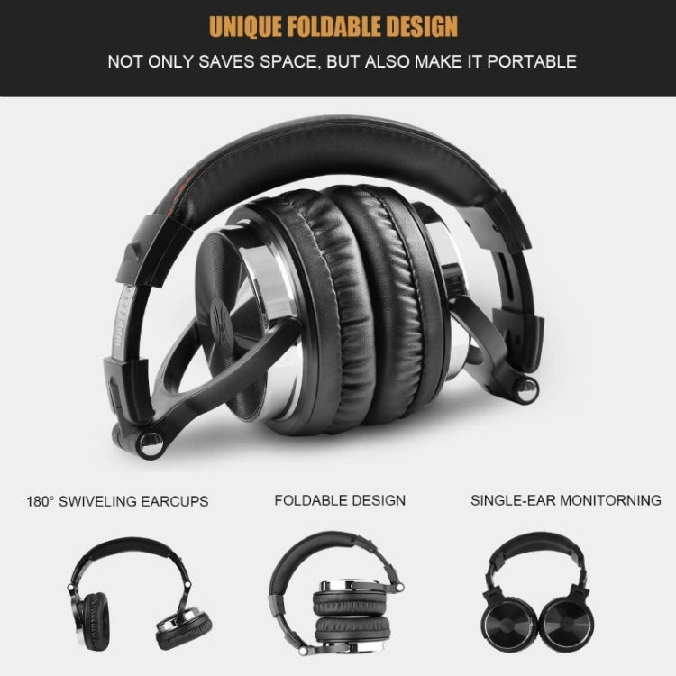 OneOdio Pro-10 Head-mounted Noise Reduction Wired Headphone with Microphone, Color:Rose Gold