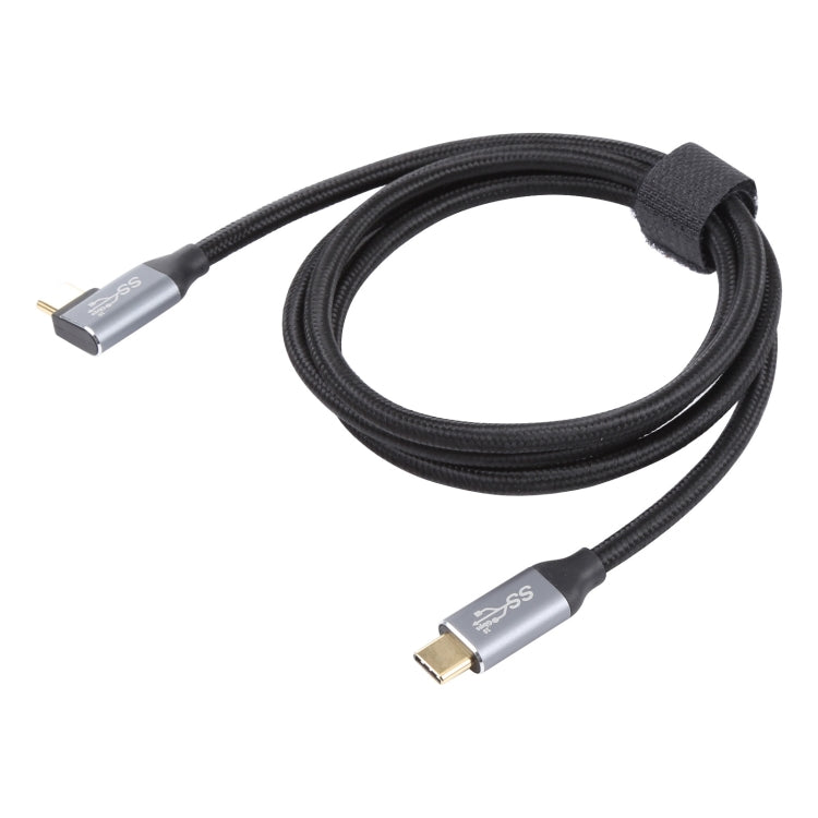 USB-C / Type-C Male to USB-C / Type-C Elbow Transmission Data Cable, Cable Length:3m