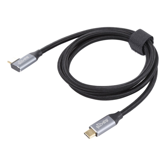 USB-C / Type-C Male to USB-C / Type-C Elbow Transmission Data Cable, Cable Length:3m