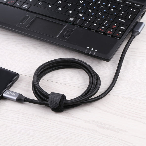 USB-C / Type-C Male to USB-C / Type-C Elbow Transmission Data Cable, Cable Length:3m