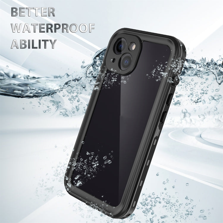 For iPhone 13 RedPepper Transparent Dot Shockproof Water-resistant PC + TPU Protective Case(Black)