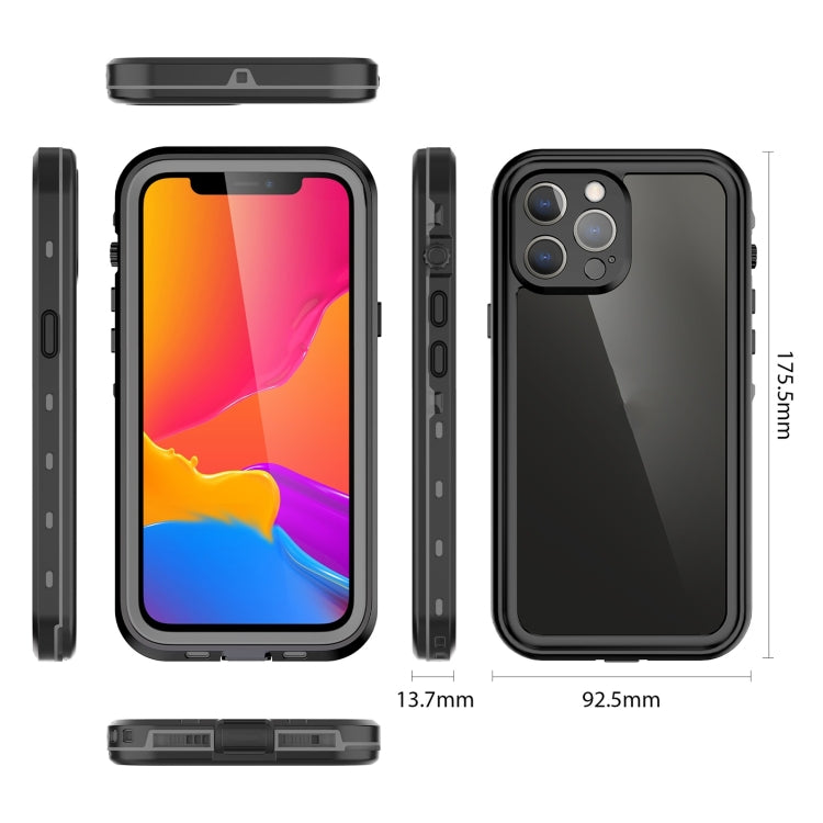 For iPhone 13 Pro Max RedPepper Transparent Dot Shockproof Water-resistant PC + TPU Protective Case (Black)