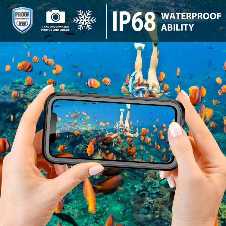 For iPhone 13 Pro Max RedPepper Transparent Dot Shockproof Water-resistant PC + TPU Protective Case (Black)