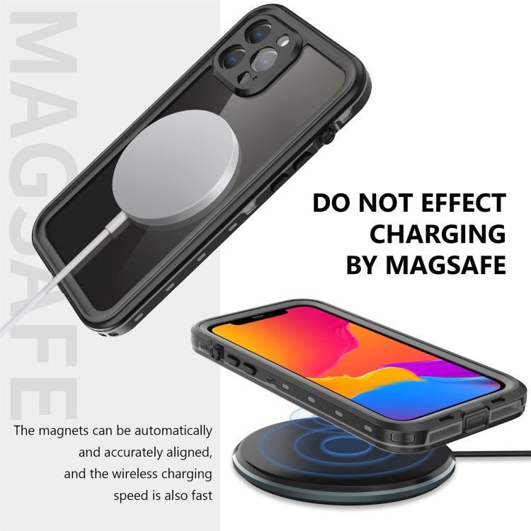 For iPhone 13 Pro Max RedPepper Transparent Dot Shockproof Water-resistant PC + TPU Protective Case (Black)
