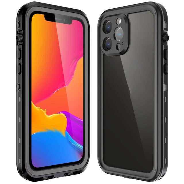 For iPhone 13 Pro Max RedPepper Transparent Dot Shockproof Water-resistant PC + TPU Protective Case (Black)