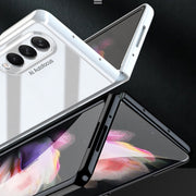 For Samsung Galaxy Z Fold3 5G GKK Folding UV Grilled Porcelain Protective Case(White)