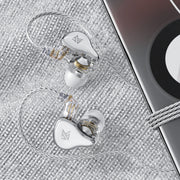 KZ ZAS 16-unit Ring Iron In-ear Wired Earphone, Mic Version(White)
