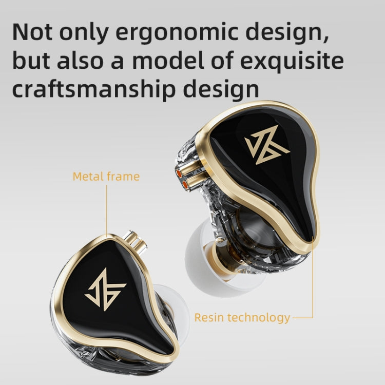 KZ ZAS 16-unit Ring Iron In-ear Wired Earphone, Mic Version(Black)