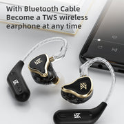 KZ ZAS 16-unit Ring Iron In-ear Wired Earphone, Mic Version(Black)