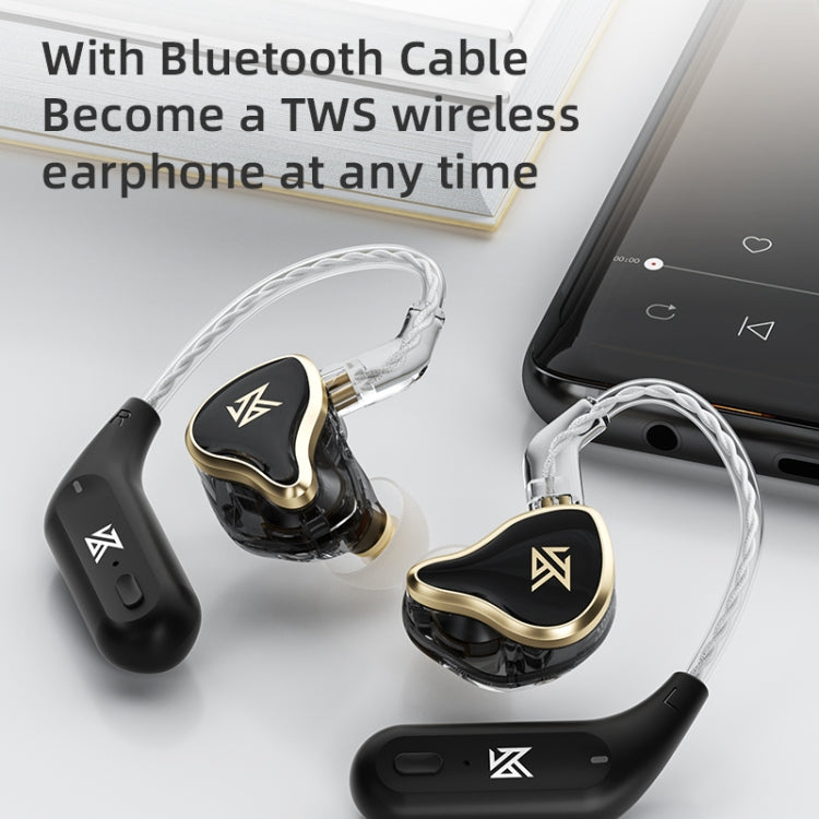 KZ ZAS 16-unit Ring Iron In-ear Wired Earphone, Mic Version(Black)