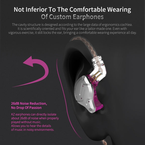 KZ ZS10 Pro 10-unit Ring Iron Gaming In-ear Wired Earphone, Mic Version(Black)