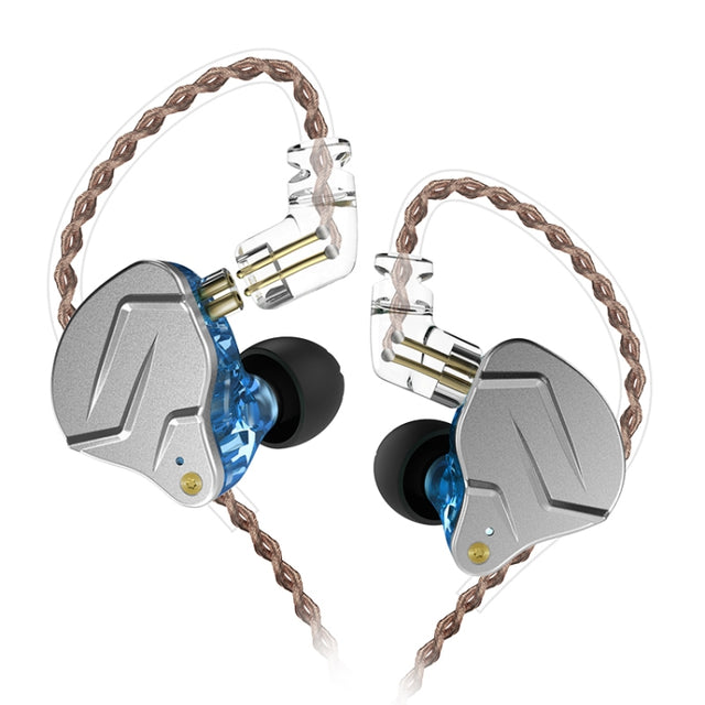 KZ ZSN Pro Ring Iron Hybrid Drive Metal In-ear Wired Earphone, Standard Version(Blue)