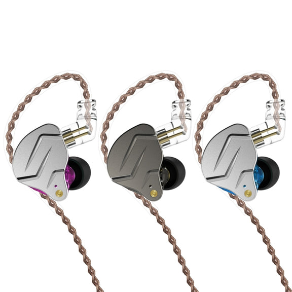 KZ ZSN Pro Ring Iron Hybrid Drive Metal In-ear Wired Earphone, Mic Version(Blue)