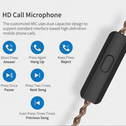 KZ ZSN Pro Ring Iron Hybrid Drive Metal In-ear Wired Earphone, Mic Version(Blue)