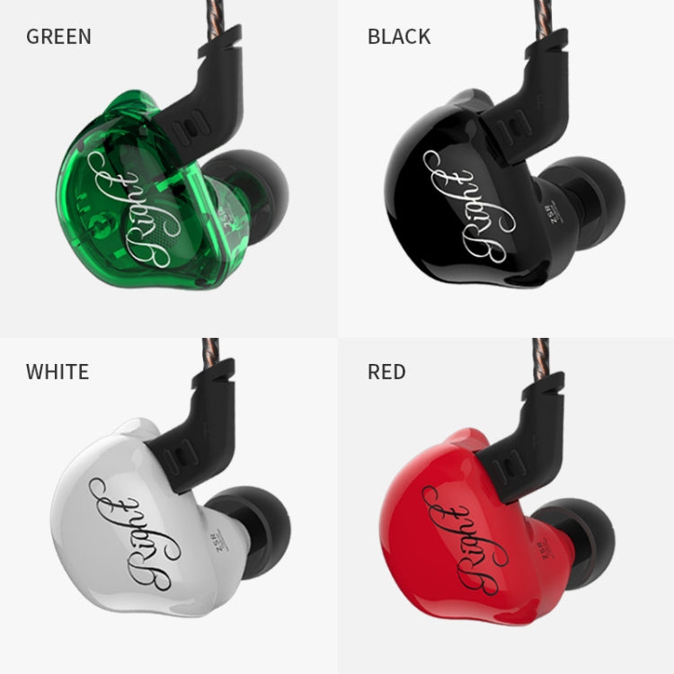 KZ ZSR 6-unit Ring Iron In-ear Wired Earphone, Standard Version(Green)