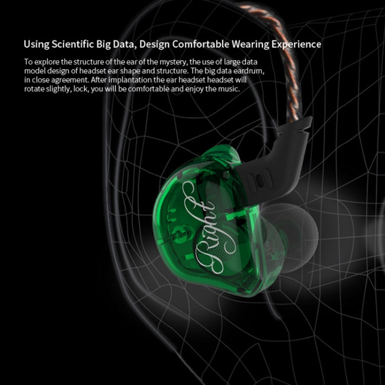 KZ ZSR 6-unit Ring Iron In-ear Wired Earphone, Standard Version(Black)