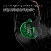 KZ ZSR 6-unit Ring Iron In-ear Wired Earphone, Standard Version(Black)
