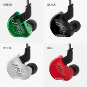 KZ ZSR 6-unit Ring Iron In-ear Wired Earphone, Mic Version(Red)