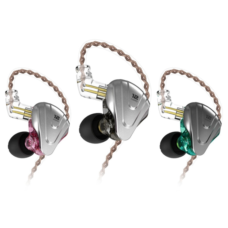 KZ ZSX 12-unit Ring Iron Metal Gaming In-ear Wired Earphone, Mic Version(Purple)