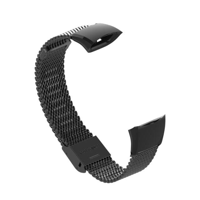For Honor Band 4 / 5 MIJOBS Milan Stainless Steel Metal Buckle Watch Band(Black)