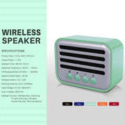 New Rixing NR-102 Mini TWS Bluetooth Speaker(Blue)